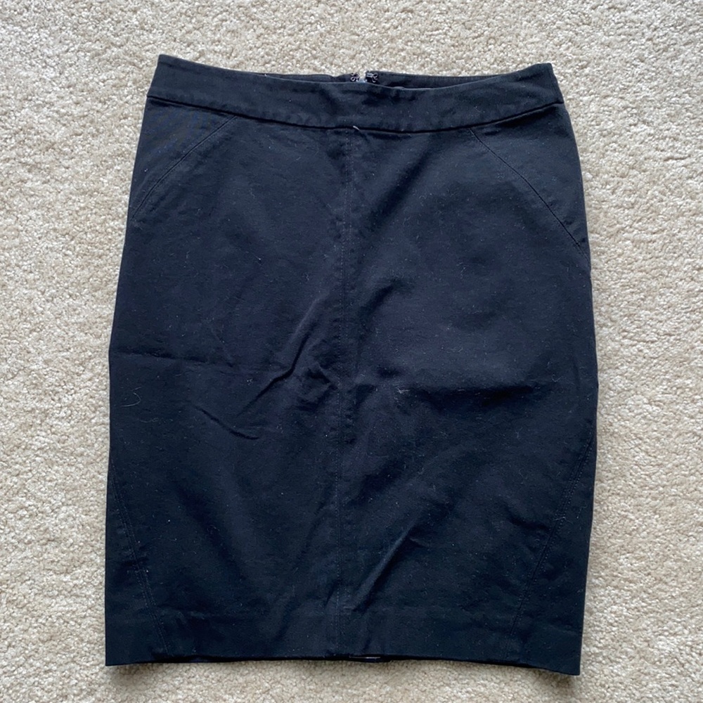 Ann Taylor Pencil Black Skirt Size 4P